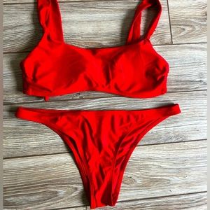 Red tie up bikini - Aerie - Medium